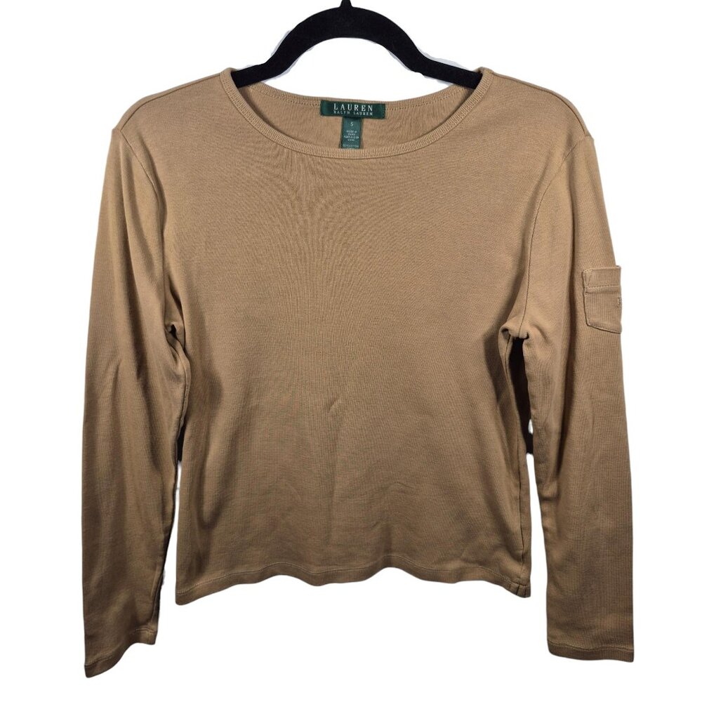 Lauren Ralph Lauren Top Womens Long Sleeve Small Cotton Everyday Casual